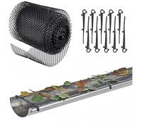 16cmx600cm Plastic Gutter Guard,Heavy Duty Gutter Guards Mesh Leaf Guards for Gutters Leaf Filter 6.3" x 0.185" x 19.6 Feet (16cm x 6m)