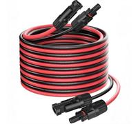 【16FT 12AWG Solar Panel Cable】DERUXI 4mm² 5M Solar Cable Solar Connector Solar Panel Extension Cable Female/Male Solar Panel Connector Solar Extension Cable IP67 Wires for Home RV PV Panel (Red/Black)