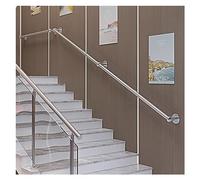 16ft 14ft 12ft 10ft 8ft 7ft 6ft 5ft Long Metal Railing WallMounted Safe Support Bar for Seniors Kids & Did Silver il for Indoor Use 5ft1.5m Opt
