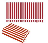 16ft Manual Retractable ning Replacement - UV-Resint Red-White Canopy for Outdoor Patio e, 8x7ft/2.5x2.15m, Ideal Backyard Sune & UV Protect Solut