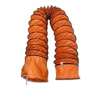 16FT PVC Flexible Duct Hose 12 Inch Duct Hosing with Adjustable Rope for Utility Blower Exhaust Fan Ducting Hose Folding exhaust duct Easy Storage【12 In*16Ft】