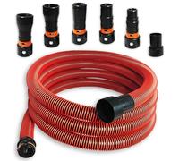 16FT Shop Vac Hose, Dust Collection Hose Kit for Home&Shop Vacuums System with 6 Adapters for Woodworking Power Tool & Sander, Compatible with festool/dewalt/bosch/ryobi/makita, etc Most Multi-Brands
