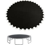 16ft Trampoline Replacement Jump Mat Elastic Round Bounce Mat with 108 Buckles Black Trampoline Mat for Enhanced Safety and Performance