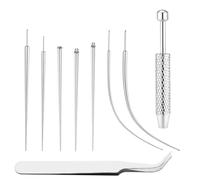 16G 18G Ear Piercing Kit, Stainless Steel Piercing Taper Ball Grabber Tool to Change Jewelry, Flat Back Earring Labret Cartilage Piercings Threader Insertion Changing Tool for Ear Nose Lip Belly Body