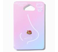 16G Hello Kitty Claire's Exclusive Gold-Tone Stainless Steel Crystal Face Nose Stud
