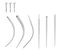 16G Nose Piercing Kit, 316L Steel Piercing Taper Insertion Tool, Threadless Stretching Kit for Ear/Lip/Eyebrow/Belly, Body Jewelry Screw-On Assistant Pin (16G=1.2mm(6PCS))