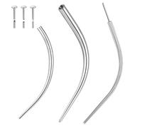 16G Nose Piercing Kit, 316L Steel Piercing Taper Insertion Tool, Threadless Stretching Kit for Ear/Lip/Eyebrow/Belly, Body Jewelry Screw-On Assistant Pin (16G=1.2mm(Bent rod))