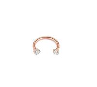 16G Nose Rings Surgical Steel, 1pcs Hoop Tragus Cartilage Nose Piercing Jewellery Rings U-Shaped with Cubic Zirconia, Rose Gold