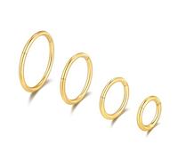 16g Nose Septum Rings: Helix Cartilage Daith Tragus Earring Piercing Ring Hoop, Surgical Steel Nose Ear Clicker Rings Piercing Jewelry For Women Men 6mm 8mm 10mm 12mm, 1.2*(6,8,10,12)mm-4PCS