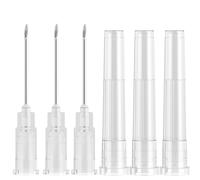 16Ga 1 Inch Needles for Lab Tools Accessories, 100PCS Disposable with Cap Individually Packaged
