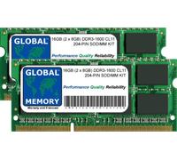 16GB (2 x 8GB) DDR3 1600MHz PC3-12800 204-PIN SODIMM MEMORY RAM KIT COMPATIBLE WITH INTEL IMAC (LATE 2012 - LATE 2013)