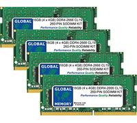 16GB (4 x 4GB) DDR4 2666MHz PC4-21300 260-PIN SODIMM MEMORY RAM KIT COMPATIBLE WITH LAPTOPS/NOTEBOOKS