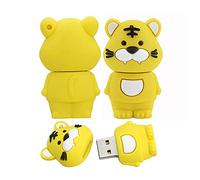 16GB Cartoon 12 Symbolic Animals USB Flash Drive U Disk USB 2.0 Data USB Flash Disk Memory Stick Pen Drive Storage Device USB Drive External Storage Flash Disk USB Disk (Tiger)
