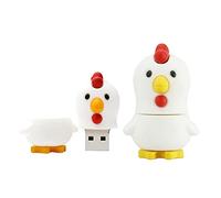 16GB Chicken Shape USB Flash Drive USB Drive USB Stick USB Flash Disk USB Disk Thumb Drive Pen Drive U Disk PenDrive Memory Stick External Storage Flash Memory USB Storage USB 2.0 Stick (White)