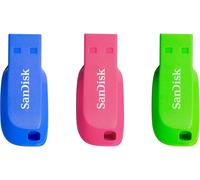 16GB SanDisk Cruzer Blade USB2.0 Flash Drive 3 Pack - Blue, Green, Pink NEW