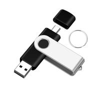 16GB Type-C & USB2.0 Flash Drive 1PCS, EASTBULL 2-in-1 FAT32 USB C Flash Drive Bulk Type-C Thumb Drives OTG Memory Sticks Compatible with Smartphones, Computers, Tablets, Mac (Black, 16GB)