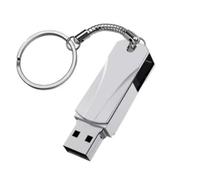 16GB USB 3.0 Flash Drive Rotatable Metal Thumb Drive with Write Protection Switch LED Indicator (silver)