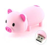 16Gb Usb Flash Drive Rubber Piggy Pig Shaped 8G Memory Stick Usb 2.0 U Disk - PinkFashion Processed