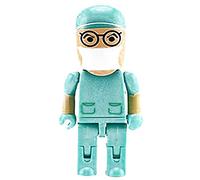 16GB USB Flash Drive Surgeon Robot Doctor Shaped USB Memory Stick Cartoon Speed U Disk Blue