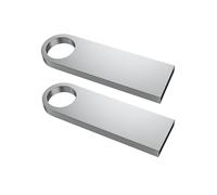 16GB USB Stick 2 Pack ABLAZE Metal Memory Stick 16GB High Speed USB 2.0 Flash Drive Waterproof Pen Drive with Keyrings for PC, Car, TV, Laptop(2 PCS)