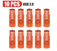 (16GB x10pcs, Orange USB 2.0) 10PCS/lot Colour USB 2.0 USB Flash Drive 8GB 16GB 32GB 64GB USB Stick Pen Drive 1GB 2GB4GB Pendrive for Smart Phone/PCCustom