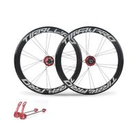 16in 349 Folding Bike Wheelset 40mm Aluminum Alloy Rim 100/135mm Disc Brake | Quick Release Front Rear Wheels, 7/8/9/10/11 Speed Cassette