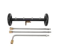 16in Black Undercarriage Cleaner Pressure Washer with 1/4in Interface Heavy Duty Under Car Washer for Trucks SUVs Vehicles 4000 PSI Stainless Steel Nozzles Brass Construction