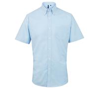 Premier Men's Signature Short-Sleeved Shirt in Light Blue | Size: 16 inches Premier Light Blue 16 inches