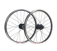 16inch 305 BMX Wheelset 20inch 406 451 Folding Bike Rims Aluminum Alloy Front Rear Wheel 7 8 9 10 11 Speed Cassette 100 * 9mm/135 * 10mm QR Disc + V Brake(Black hub,20" 406)