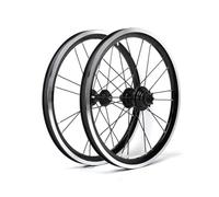 16inch 305 BMX Wheelset with 9T Sprocket, Single-Speed, Folding Bike V-Brake Wheel Set, Front 2 Rear 4 Bearing Hub, Bolt On, Aluminium Alloy Bike Rims