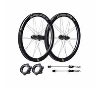 16Inch 349 Folding Bikes Front Rear Wheels 30mm Aluminium Alloy Rims, BMX Wheelset Sealed Bearing, 8-11 Speed Cassette, 100/135mm Quick Release, Disc Brake(Black)