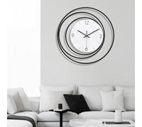 16inch Decorative Wall Clock,Silent Non-Ticking Quality Quartz Movement Battery Operated,Large Wall Clocks for Living Room,Kitchen,Home,Bathroom,Bedroom Wall Decor,White Clock Face