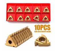 16IR AG60 CNC rts Blade Lathe Carbide with 10Pcsset and 16Ir size 10pcs crafted from Stainless Steel and Aluminum improving your machining efficiency significantly