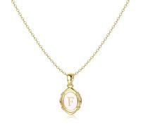 16K Gold Plated Initial Necklace for Women, Custom Name Letter Necklaces