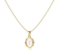 16K Gold Plated Initial Necklace for Women, Custom Name Letter Necklaces