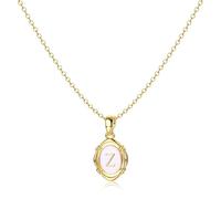16K Gold Plated Initial Necklace for Women, Custom Name Letter Necklaces