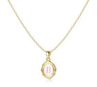 16K Gold Plated Initial Necklace for Women, Custom Name Letter Necklaces