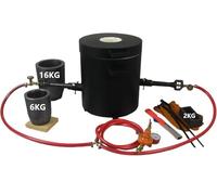 16KG Smelting Furnace Kit, Double Forge Burner Furnace with 2 Crucibles(16KG&6KG) and Ingot Mould(2KG), Foundry Furnace for Smelting Scrap Metal Recycle Gold Copper Aluminum Casting Black