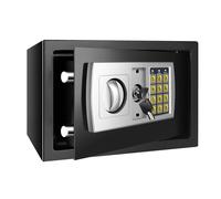 (16L(35x25x25cm), White) Digital Security Safety Box Keypad Lock and Keys Steel Electronic Safe Box for Money Jewelry Cash Important File for Home Office Hostel