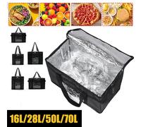 16L-70L Insulated Thermal Cooler Bag Insulation Keep Cold Large Capacity Portable Lunch Bag Zip Picnic Camping Tin Foil Food Bag 28L-3PCS