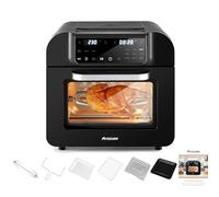 16L Air Fryer Oven with Rotisserie, Large Capacity Airfryer Oven Up to 230°C, 9 Smart Cooking Functions, Air Fry, Roast, Grill, Bake, Dehydrate & More, Easy Digital Controls Countertop Oven