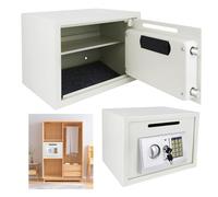16L Digital Safe Box, Electronic Security Safe, Home Safe, Money Safe for Cash Documents Laptops and Jewelry, White