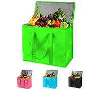 16L Large Cool Box - Insulated Food Delivery Cooler for Uber Eats, Thermal Bag for Hot & Frozen Food, Picnic & Grocery Delivery, Freezer Shopping Bag (30x18x30cm 16L Green)