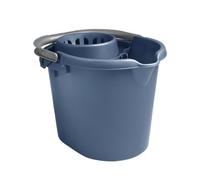 16L Litre Mop Bucket With Wringer Lightweight Plastic Bucket Floor Cleaning Home Office School- Select Your favourite Colour!! (Navy)
