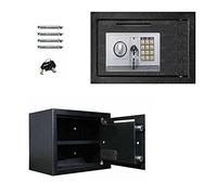 16L Solid Steel Safe Box Digital Electronic Safety Box Digital Keypad Cash Safe for Home Office Security,Black