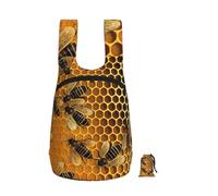 16L Ultra Hiking Backpack Foldable Packable Daypack for Men & Women | Bees On Hive Hiking Daypack Lightweight Packable Waterproof Reusable Collapsible Bag
