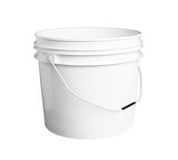 16L White Plastic Plasterers Bucket with Metal Handle - Heavy Duty Builders Mixing Tub for Paint, Mortar, Plaster & Cement - Multi-Purpose BPA Free Utility Bucket for Cleaning, Storage, Gardening