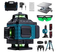 16Line Laser Level Green Auto Self Leveling Measure Tool With 2 Batteries