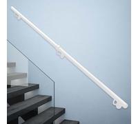 16m Adjustable White Outdoor Round Tube RailingSturdy WallMounted Support for Indoor/Outdoor Steps Ensuring Safety and Stability for All Users