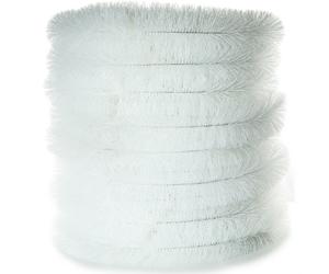 (16M) Gardenersdream White Gutter Brush Downpipe Bristle Drain Guard (4M Lengths)